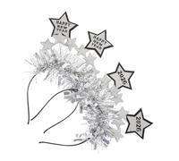 ETHZZLE 2pcs Glitter Happy Year Star Headband Sparkling Five Pointed Star Hair Accessories for Year Eve Party Celebrations and Festive Gatherings