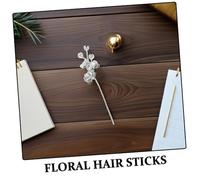 ETHZZLE 2pcs Hair Chopsticks for Women Lightweight Elegant Butterfly Orchid Hair Stick Pins with Fine Brushed Finish Retro Chinese Vintage Style for Traditional and Modern