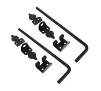 ETHZZLE 2pcs Heavy Duty Cane Bolt Gate Latch for Wooden Fence Metal Door Outdoor Gate Stopper Hardware Steel Fit PVC Vinyl Doors