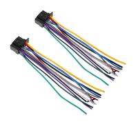 ETHZZLE 2pcs Stereo Wiring Harness Adapter for Car Radio Installation Durable Automotive Wiring Connector Compatible Car Audio Receivers Easy to Install Coated Material