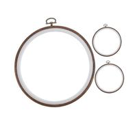 ETHZZLE 3pcs Retro Embroidery Frame Embroidery Round Frames Craft Hoop Plastic Necklace Hoops Circle Embroidered Craft