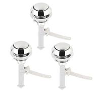 ETHZZLE 3pcs Toilet Flush Button Push Button Replacement for Toilet Tank Hand Press Single Flush Smooth Glossy Surface Easy Install for Home Bathroom Office