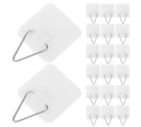 ETHZZLE 40Pcs Adhesive Plate Hangers Invisible Wall Hooks No Drill Strong Removable Adhesive Picture Hangers for Decorative Plates Wall Art Display Smooth Surfaces