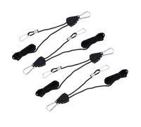 ETHZZLE 4PCS Adjustable Ratchet Rope Clip Hanger Set Metal Internal Gear Pulley for Plant Growth Lighting Fixtures and Home Hanging Auto Locking Durable Tie Down Pulley Ropes
