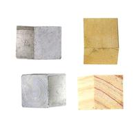 ETHZZLE 4pcs Density Cubes with Iron Copper Aluminum Wood Blocks for Physics Experiment and Wood Material for Density Measurement and Specific Gravity Exploration in Classroom