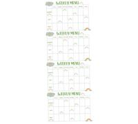 ETHZZLE 4pcs Reusable Sticky Weekly Menu Board for Fridge Dry Erase Meal Planner with Spacious Writing Area Self Adhesive Whiteboard for Kitchen Lists and Notes Practical Wall Sticker