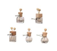 ETHZZLE 5pcs Car Aroma Diffuser Bottles Elegant Essential Oil Fragrance Ornament with Clip for Home Office Vehicles Unique Design for Stress Relief and Air Freshening