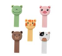 ETHZZLE 5pcs Cartoon Toilet Cover Lifters Soft Material Toilet Seat Ring Handles for Home Bathroom Noise Reducing Wear Resistant Accessories