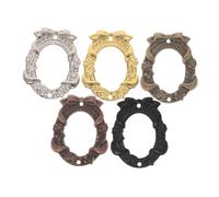 ETHZZLE 5pcs Miniature Baroque Photo Frames Zinc Alloy Vintage Ornate Decorative Tabletop Display for Home Wedding Photography Props Compact Sturdy Lightweight