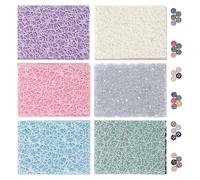 ETHZZLE 6 Sets Vintage Textured Scrapbook Paper with Lace Mesh for DIY Journaling and Home Decor Smooth Writing Surface Compatible with Adhesives for Scrapbook Borders and Crafting