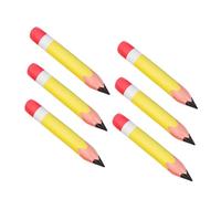 ETHZZLE 6pcs PVC Inflatable Jumbo Pencil Props Yellow Back to School Classroom Decorations Lightweight Reusable Giant Crayon Inflatable School Supplies