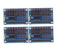ETHZZLE 8-Key LED Display Module 8-Digit Digital Tube Module for Microcontroller Projects Compatible with AVR 4-Pack