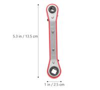 ETHZZLE Air Conditioner Repair Ratcheting Spanner Service Wrenches with Quick Release Dual Head Bit Adapters for HVAC Refrigeration Maintenance Random Color