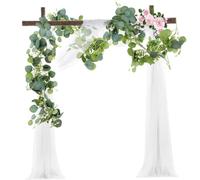 ETHZZLE Artificial Plant Wreath Eucalyptus Leaf Garland Artificial Plants Eucalyptus Decoration Green