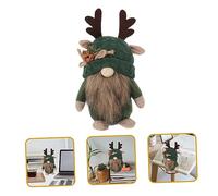 ETHZZLE Christmas Gnome Doll with Deer Antlers Cute Knitted Forest Tabletop Centerpiece Decoration for Home Office Holiday Party Accent