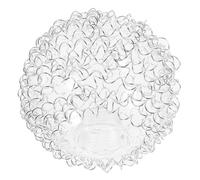 ETHZZLE Clear Glass Ball Lampshade with Aluminum Wire Exterior Socket Replacement Shade for Ceiling Pendant Lighting Decorative Globe Cover Enhancing Brightness and Artistic Texture