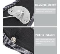 ETHZZLE Heavy Duty Hammer Wrench Holder with Metal Hanging Hook for Waist Belt Up to Nylon Tool Organizer with Riveted Iron Rings Practical Sliding Tool Extractor for Garage and Workshop