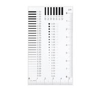 ETHZZLE High Precision Sec Size Measurement Ruler Double-Sided Laminated Transparency Defect Chart Diameter and Area Estimation Tool for Flaw and Scratch Detection