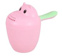 ETHZZLE Hippo Shaped Baby Shampoo Rinse Cup and Bath Mug for Toddlers Pink Large Capacity Waterfall Rinser for Bathing Hair Rinsing and Eye Protection