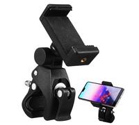 ETHZZLE Mic Stand Phone Clamp Compatible Microphone Stands Bike Handlebars Secure Holder for Filming Podcasting and Music Recording