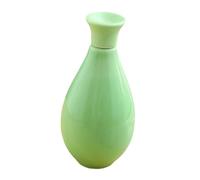 ETHZZLE Mini Ceramic Tea Jar Container for Loose Tea and Pills Portable Airtight Pill Bottle for Medicine Vitamins Seasoning Storage Camping and Bbq Use Green Glaze Finish