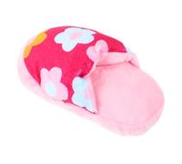 ETHZZLE Pet Puppy Chewing Slipper Design with Squeaky Sound Soft Plush Molar Plaything for Teeth Cleaning and Training Safe Dog Accessory for Interactive Fun and Positive Behavior