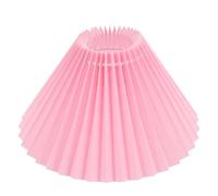 ETHZZLE Pink Pleated Fabric Lampshade for Ceiling Light Hanging Decorative Cloth Shade Cover Soft Light Diffusion Easy Installation Iron Frame for Bedroom Living and Dining Decor