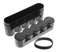 ETHZZLE Plastic Film Storage Case for 5 Rolls, Black Film Canister Holder Box for Photography Enthusiasts, Stackable Camera Reel Storage Container for and Travel