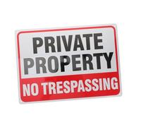 ETHZZLE Private Property Warning Sign Reflective Aluminum Board Red Caution Notice for Gardens Lawns Outdoor Use Safe Trespassing Prevention