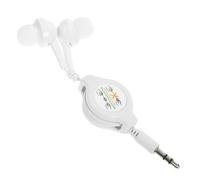 ETHZZLE Retractable In Ear Earphones with Cushions Lightweight White Headphones for Comfortable Listening the Go for Travel and Everyday Use