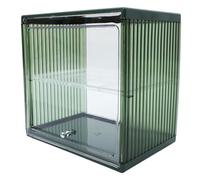 ETHZZLE Transparent Double-deck Bread Bin Reusable Plastic Kitchen Storage Box with Rounded Edges for Fresh Bread Keeping Suitable for Home Bakery Shop Use