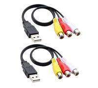 ETHZZLE Usb to Av Cable Audio Cables Set-top Box Adapter Connect Usb Male to Female Port