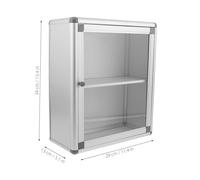 ETHZZLE Wall Mounted Medicine Box Organizer with Transparent Window Easy Install Emergency Storage Cabinet for Offices Bathrooms Banks Dual Use Public Aid Container for Medicine and Lost