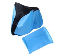 ETHZZLE Waterproof Bike Cover with Lock-Hole, L Size Blue and Black Edge Protective Bicycle Rain Dust Sunshade Cover for Outdoor Indoor Use