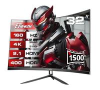 ETiansu 32" Curved Gaming Monitor 4K 160Hz UHD (3840x2160) 1ms AMD FreeSync Premium, 1500R, 125%sRGB, 95%DCI-P3, Monitor with Speaker, HDMI 2.1, DP1.4, VESA