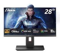 ETiansu 4K UHD Gaming Computer Monitor 3840x2160 144Hz, 1ms IPS Display, AMD FreeSync Premium, 125% sRGB, 95% DCI-P3, Monitor with Speaker, HDMI2.1, DP1.4, Height Adjustable