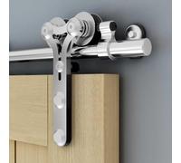 ETIASQSA 365CM/12FT Rail Sliding Barn Door Hardware Kit Stainless Steel Track Roller Accessory for Single Door(Y)