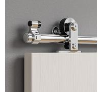 ETIASQSA 365CM/12FT Rail Sliding Barn Door Hardware Kit Stainless Steel Track Roller Accessory for Single Door(T)