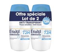 Etiaxil Roll-On Protection 72H Antiperspirant - Alcohol Free - Powerful Protection Against Sweat & Odour - Sensitive Skin - Dermatologically Tested * - Fast Absorption - 2 x 50ml