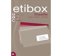 ETIBOX 100325-800 White Adhesive Labels 105 x 74 mm 100 Sheets A4