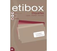 ETIBOX 119770-6500 Labels - 38x21.2 mm - Printers: Laser, Copiers, Inkjet - Straight Corners.