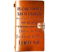 Etigifry Gifts for Her Him, Romantic I Love You Leather Journal, 140 Page Refillable Writing Journal, Anniversary Birthday Gifts for Her Him Girlfriend Boyfriend Wife Husband, Wedding Gift for Couple