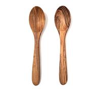 Etikchic Set of 2 Olive Wood Spoons 17 cm Unvarnished