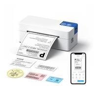 ETIKEZ Bluetooth Shipping Label Printer, 4x6 Thermal Label Printer for Business Parcels, Supports iOS, AndroidWindows & Mac, Compatible with Amazon, Shopify, Etsy, Royal Mail, Evri, DPD,DHL, White