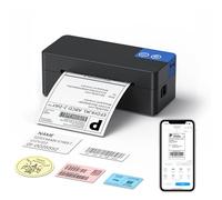 ETIKEZ Bluetooth Thermal Label Printer 4x6, Wireless Shipping Postage Printer for Business Parcels, Support iOS, Android, Windows and Mac, Compatible with Amazon Shopify Etsy USPS, Black