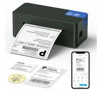 ETIKEZ Bluetooth Thermal Shipping Label Printer, Wireless 4x6 Label Printer for Small Business, Support iOS, Android, Windows and Mac, Compatible with Amazon Shopify Etsy USPS (Dark Green)