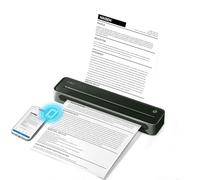ETIKEZ D90E Portable Printer Wireless for Travel, Bluetooth & USB Inkless Printer Supports 8.5"x11" Thermal Paper, Compatible with Phone Laptop for Home Car Office School with Carry Bag, Dark Green