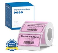 ETIKEZ Thermal Label for PM260 Printer, 1.57'' x 1.18'' (40x30mm) Thermal Tape, Waterproof, Multi-Purpose Label, 1 Roll of 230 Self-Adhesive Thermal Paper (Pink)