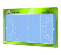 ETISPORT Grass Hockey Coach Tactical Board. Double-sided, suitable for dry erase marker. Personalized with color, crest or logo, name, and club (LARGE)