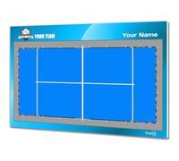 ETISPORT Padel Coach Tactical Board. Personalised with Name Logo or Club Crest. Double Sided Dry Wipe Board 13.8 x 9.5 inches